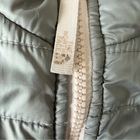 North Face Reversible Mossbud Swirl Puffer Coat Jacket Zip Gray Pink Girls L 14 - Picture 4 of 12